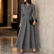 Women's Wrap Maxi Dress, Long Sleeve Belted Fall Maxi Dress