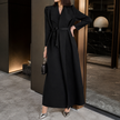 Women's Wrap Maxi Dress, Long Sleeve Belted Fall Maxi Dress