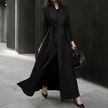 Women's Wrap Maxi Dress, Long Sleeve Belted Fall Maxi Dress
