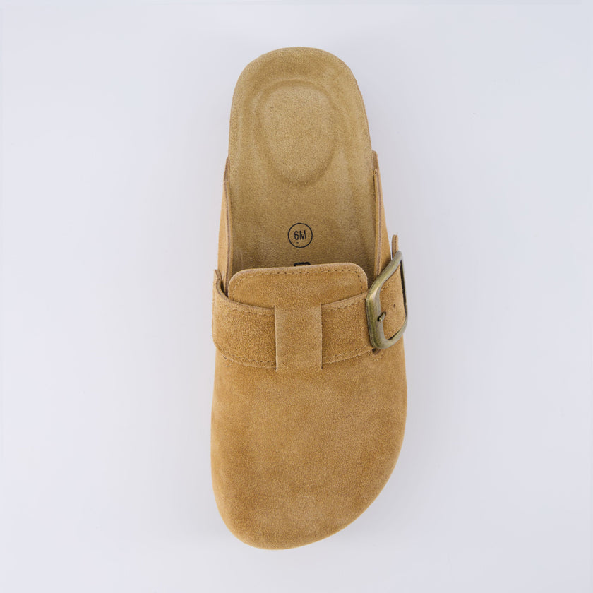 Women's Platform Clogs, Cork Footbed Slip-On Mules, Wide Width