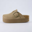 Women's Platform Clogs, Cork Footbed Slip-On Mules, Wide Width