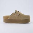 Women's Platform Clogs, Cork Footbed Slip-On Mules, Wide Width