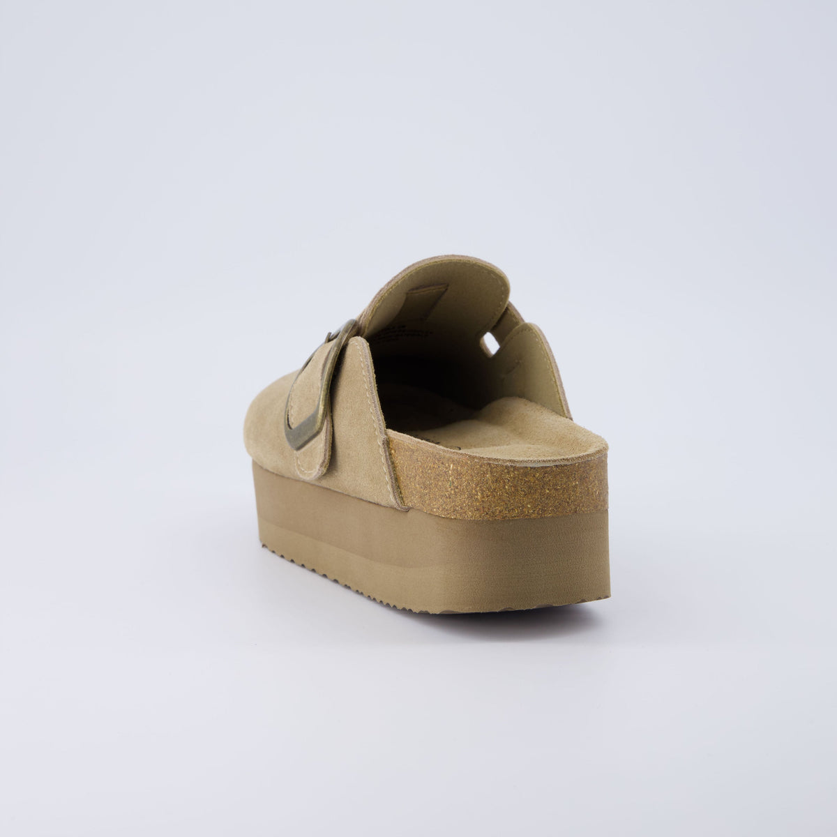 Women's Platform Clogs, Cork Footbed Slip-On Mules, Wide Width