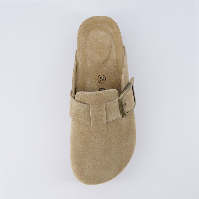 Women's Platform Clogs, Cork Footbed Slip-On Mules, Wide Width