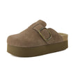 Women's Platform Clogs, Cork Footbed Slip-On Mules, Wide Width