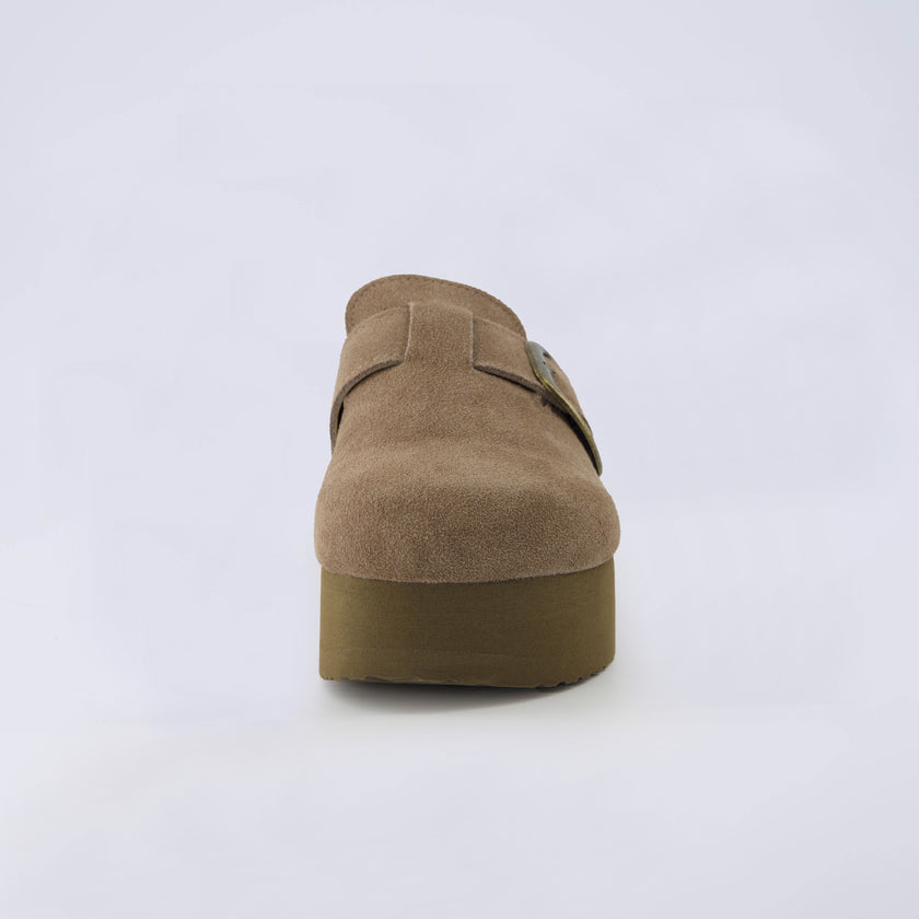 Women's Platform Clogs, Cork Footbed Slip-On Mules, Wide Width