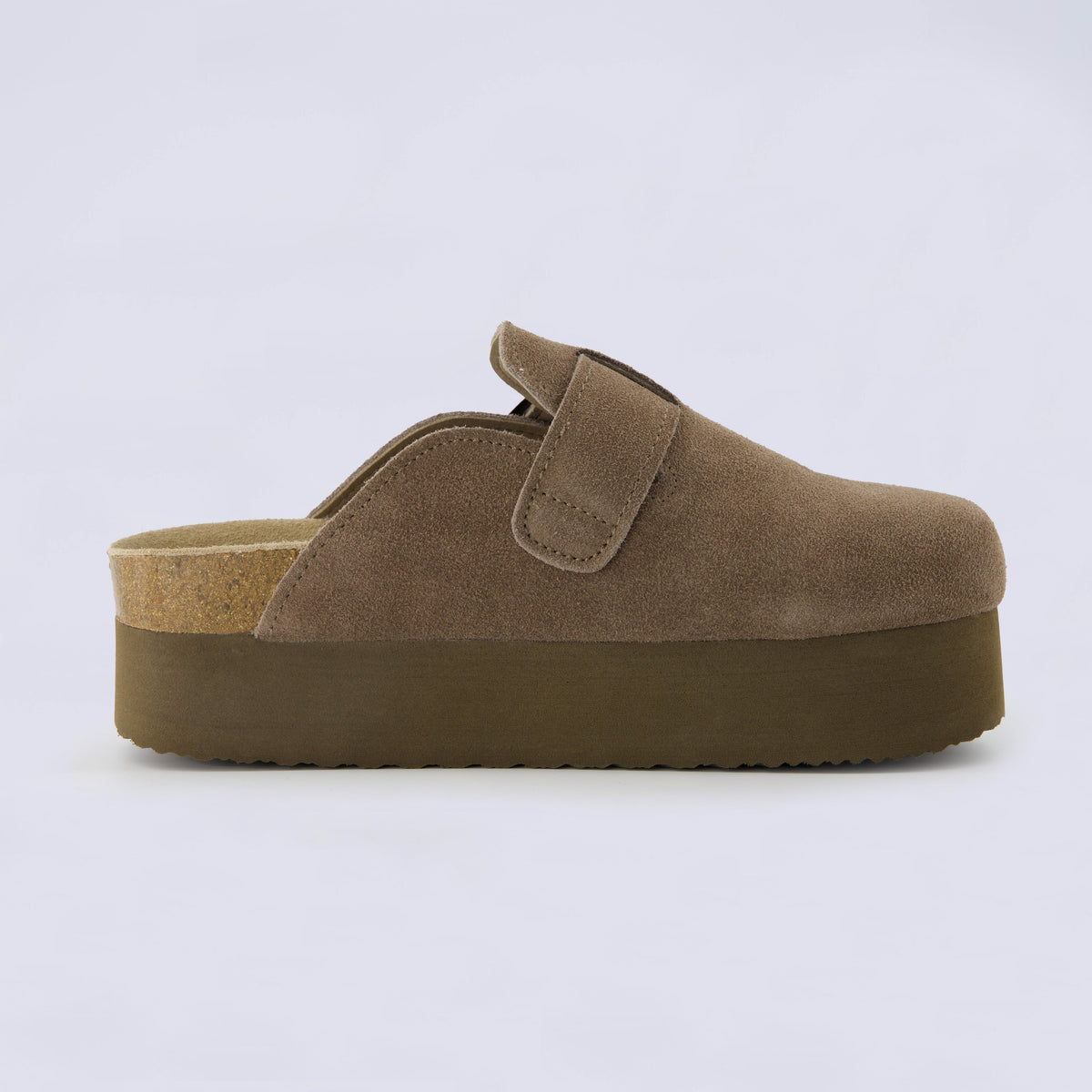 Women's Platform Clogs, Cork Footbed Slip-On Mules, Wide Width