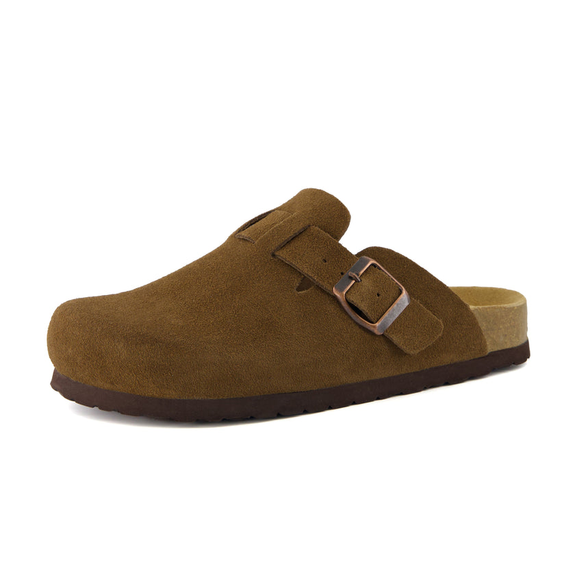 Leather Clogs for Women, Backless Slip-On Clogs, 8 Colors, Wide Width