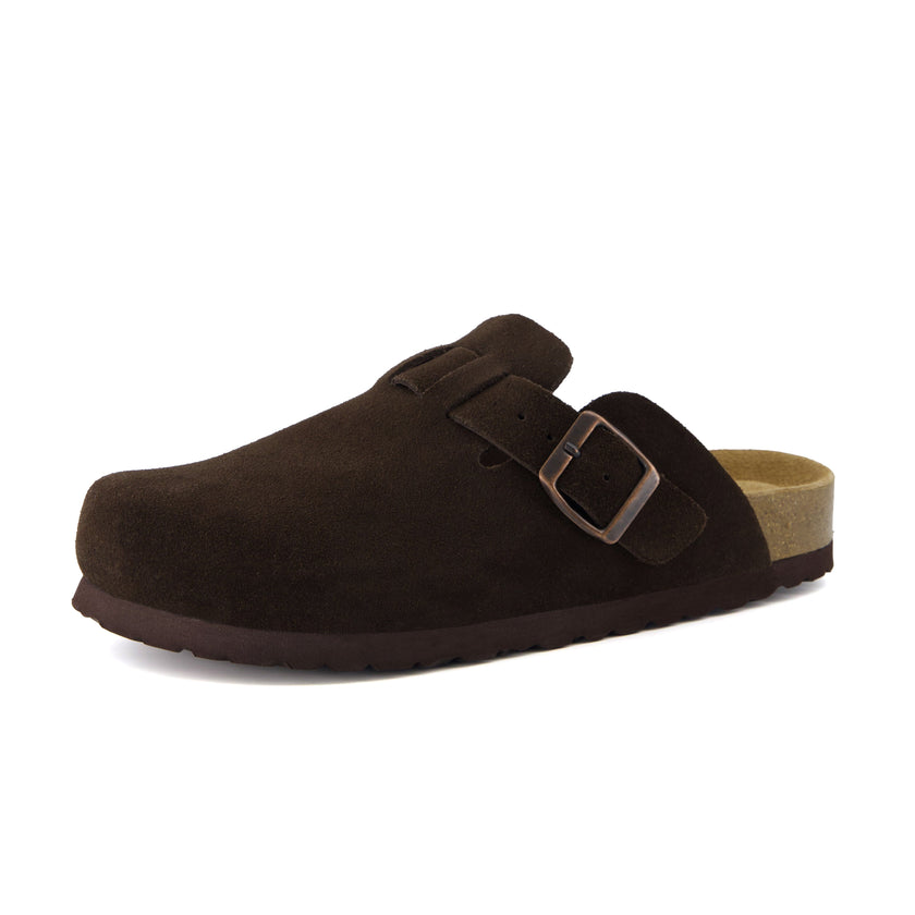 Leather Clogs for Women, Backless Slip-On Clogs, 8 Colors, Wide Width