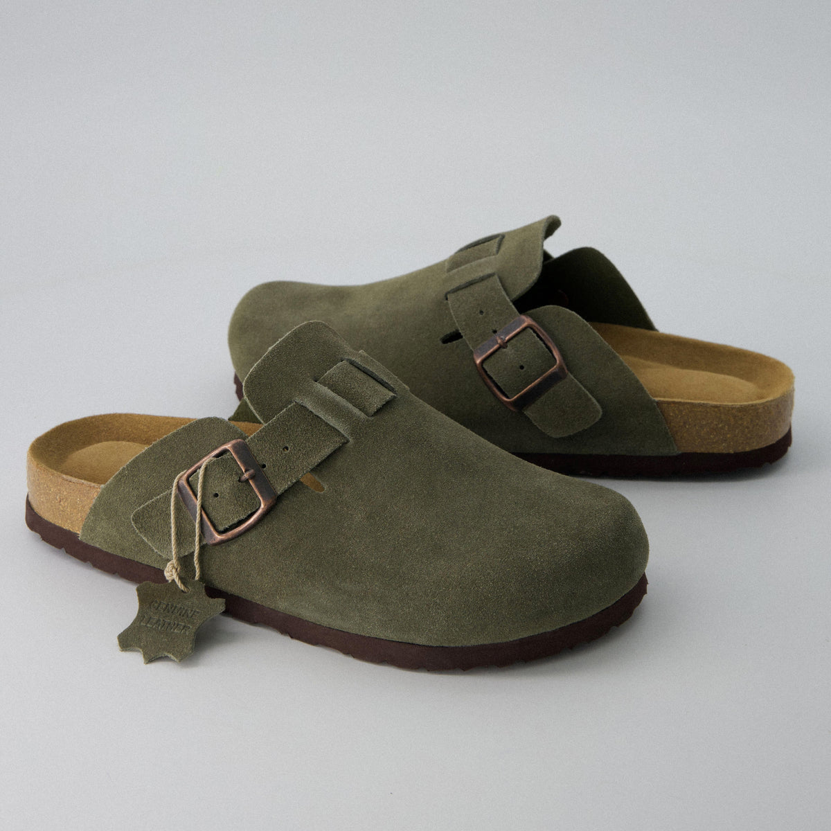 Leather Clogs for Women, Backless Slip-On Clogs, 8 Colors, Wide Width