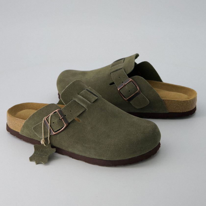 Leather Clogs for Women, Backless Slip-On Clogs, 8 Colors, Wide Width