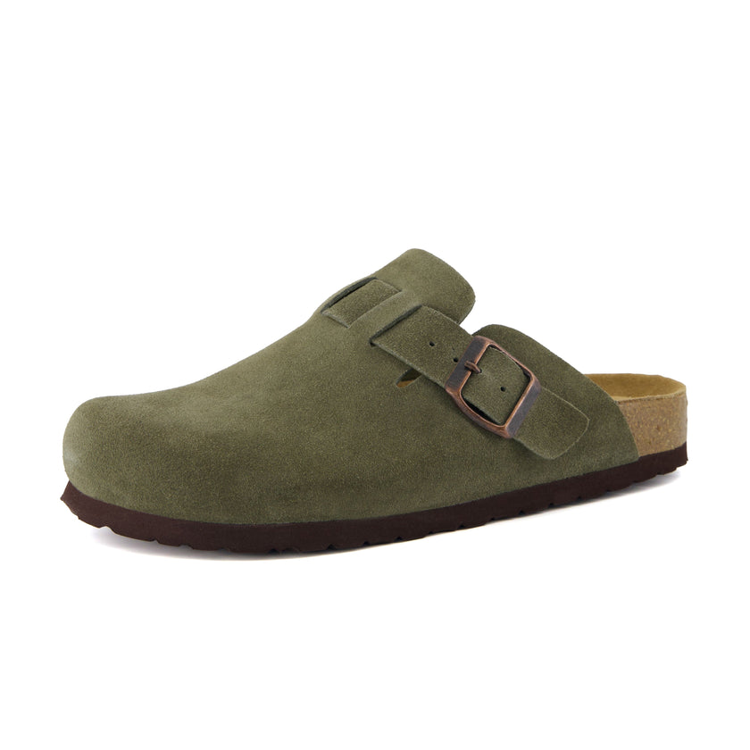 Leather Clogs for Women, Backless Slip-On Clogs, 8 Colors, Wide Width