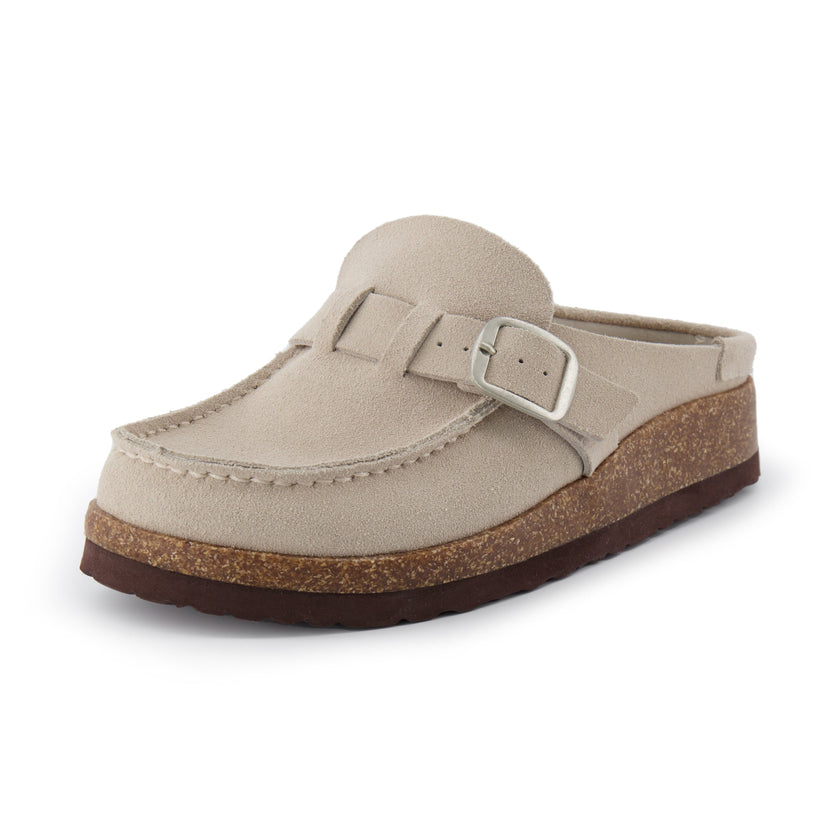 Black Clogs for Women, Slip-On Suede Clogs, Medium and Wide Width