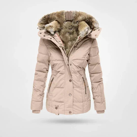 Winter jacket for women, quilted puffer style