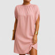 Women's Batwing Midi Dress, Mock Neck Loose Fit Split Sleeve Dress