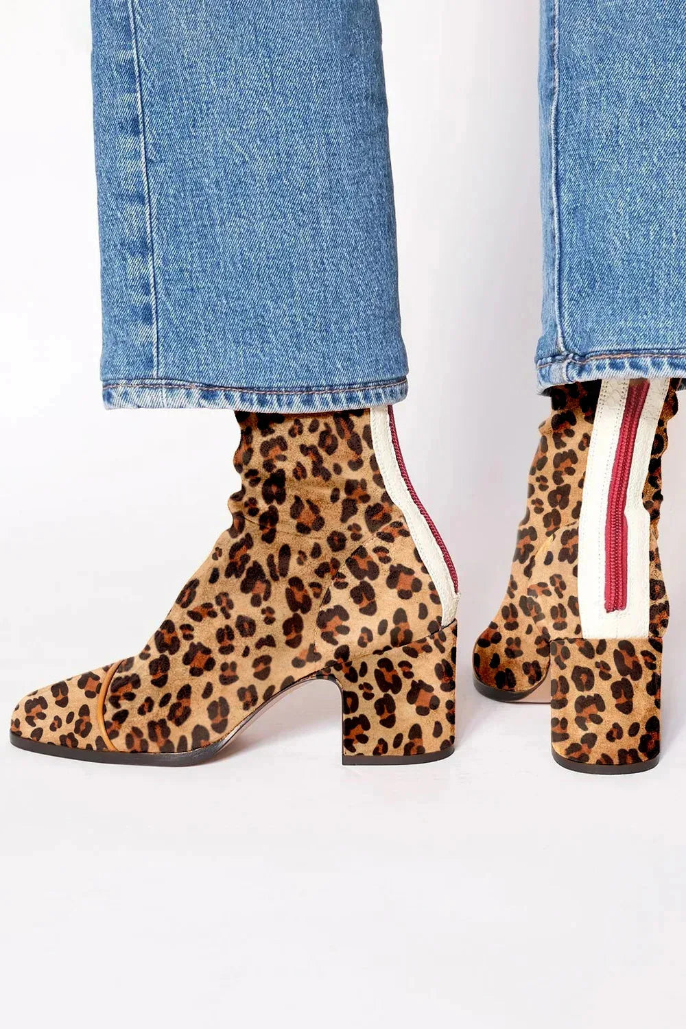 Women's Leopard Print Boots, Elegant Dress Boots in 5 Colors, US 5-12