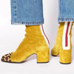 Women's Leopard Print Boots, Elegant Dress Boots in 5 Colors, US 5-12
