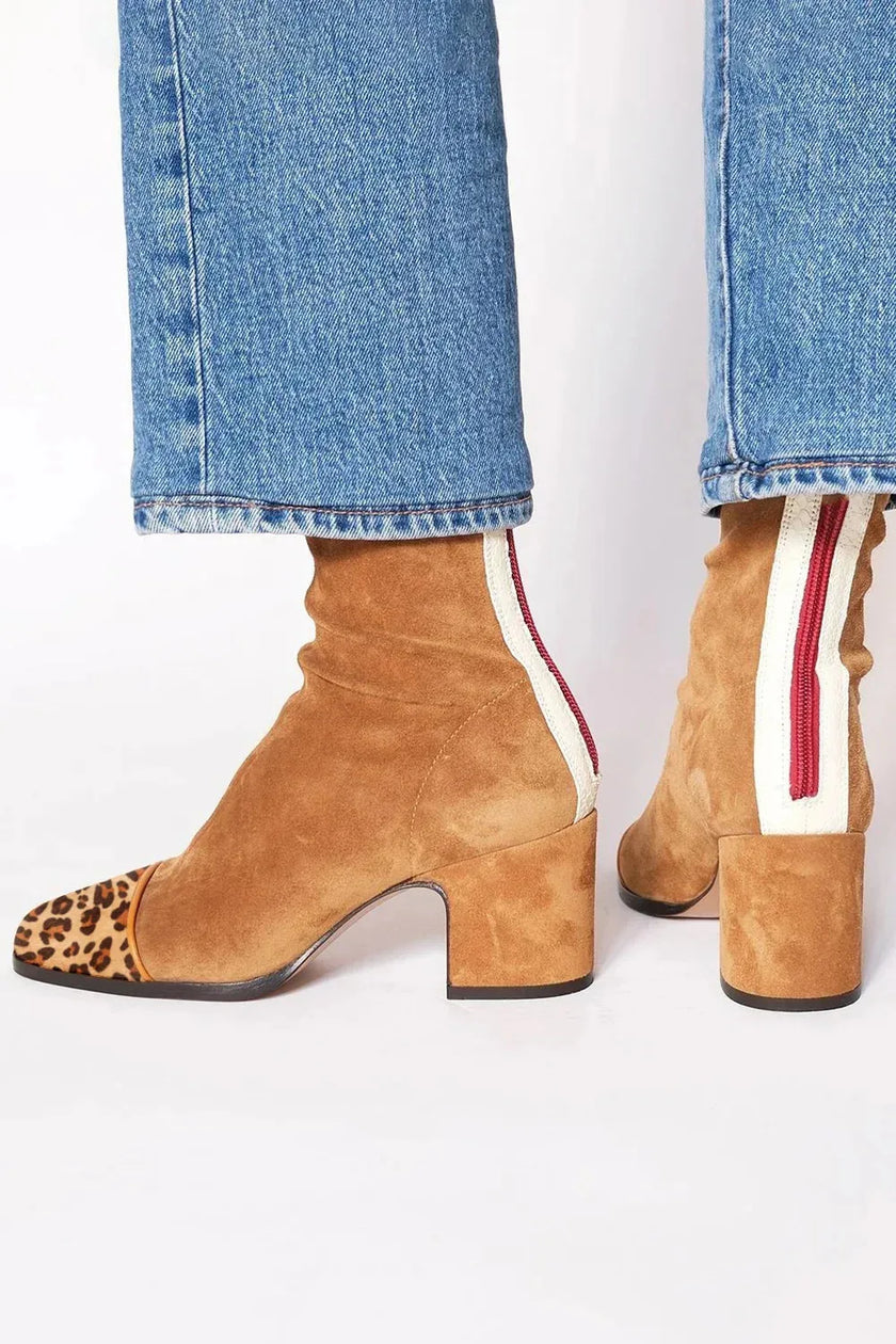 Women's Leopard Print Boots, Elegant Dress Boots in 5 Colors, US 5-12