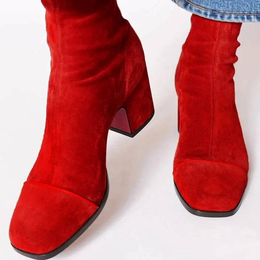 Women's Leopard Print Boots, Elegant Dress Boots in 5 Colors, US 5-12