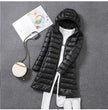 Long puffer coat for women in Black
