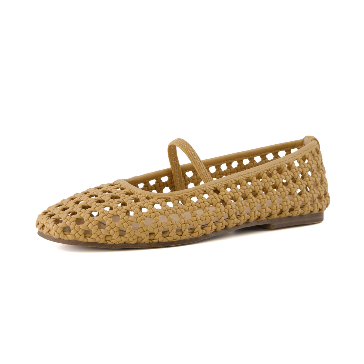 Women's Ballet Flats with Arch Support, Woven Memory Foam Slip-On Flats