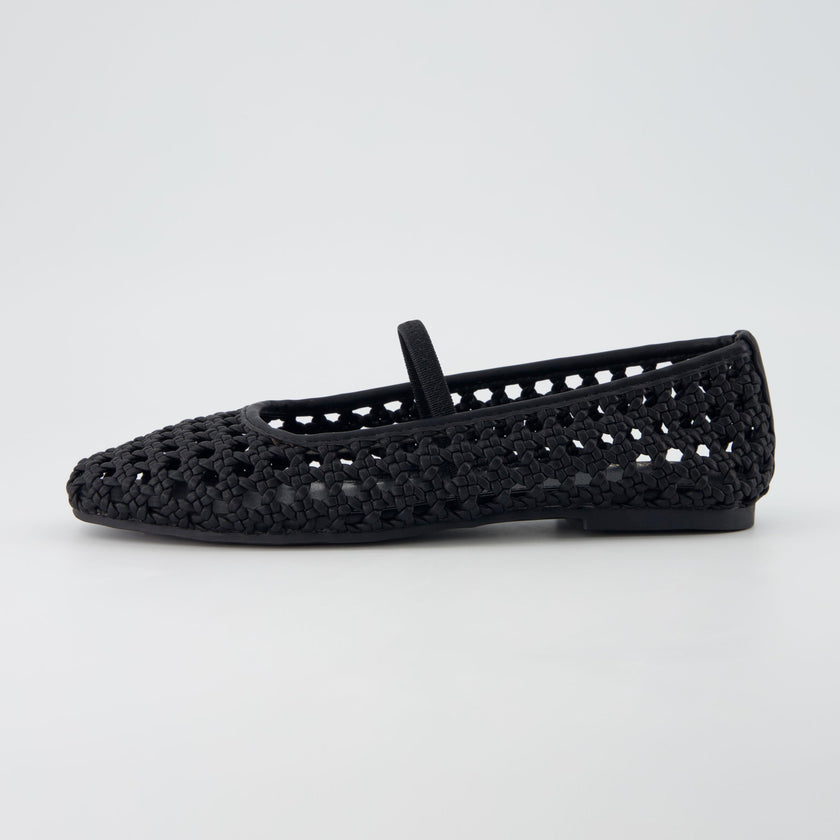 Women's Ballet Flats with Arch Support, Woven Memory Foam Slip-On Flats