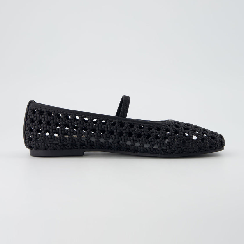 Women's Ballet Flats with Arch Support, Woven Memory Foam Slip-On Flats