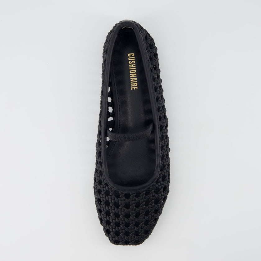 Women's Ballet Flats with Arch Support, Woven Memory Foam Slip-On Flats