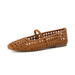Women's Ballet Flats with Arch Support, Woven Memory Foam Slip-On Flats