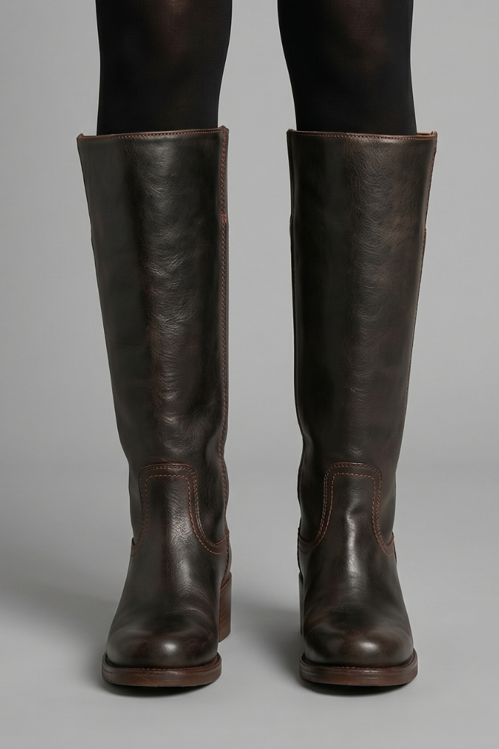 Comfortable boots for women in Dark Brown