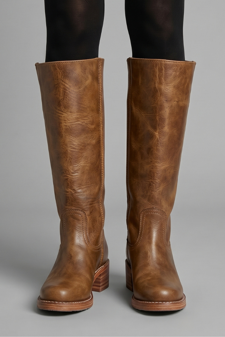 Comfortable boots for women in Light Brown