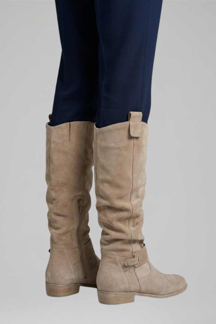 Knee high boots for women, styled outfit