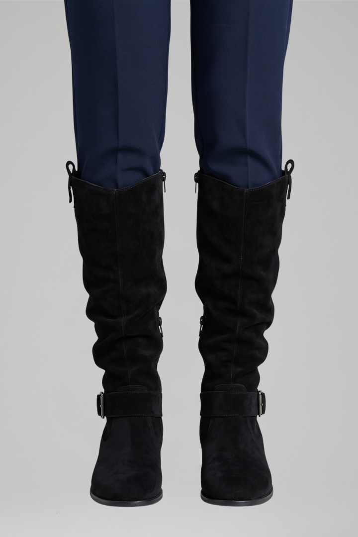 Knee high boots for women in Black