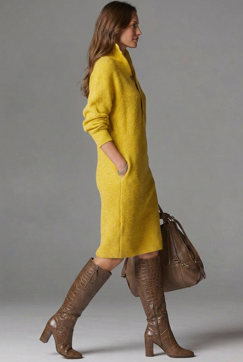 Sweater dress for women, styled look