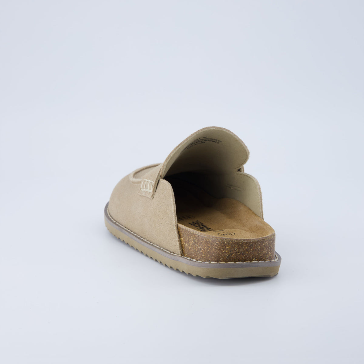 Suede Clogs for Women, Loafer Clog Mules with Cork Sole, Wide Width