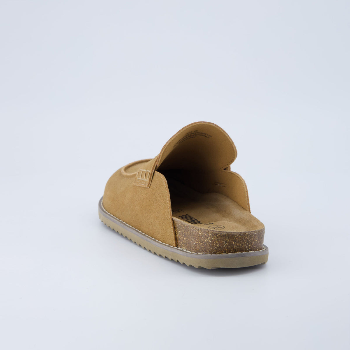 Suede Clogs for Women, Loafer Clog Mules with Cork Sole, Wide Width
