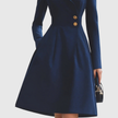 Women's Coat Dress, Tailored Button Front Work Dress, XS-2XL