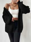 Women's Chunky Knit Cardigan, Open Front Oversized Cardigan Sweater