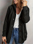 Women's Hooded Cardigan, Plush Lined Sweater Jacket with Pockets