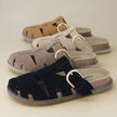 Clogs with Strap for Women, Suede Buckle Clogs, Medium and Wide Width