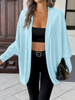 Women's Open Front Cardigan Sweater, Ribbed Knit Long Sleeve