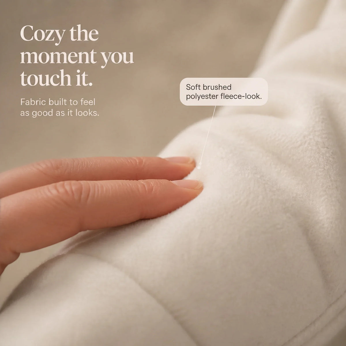 Fleece hoodie, detail view