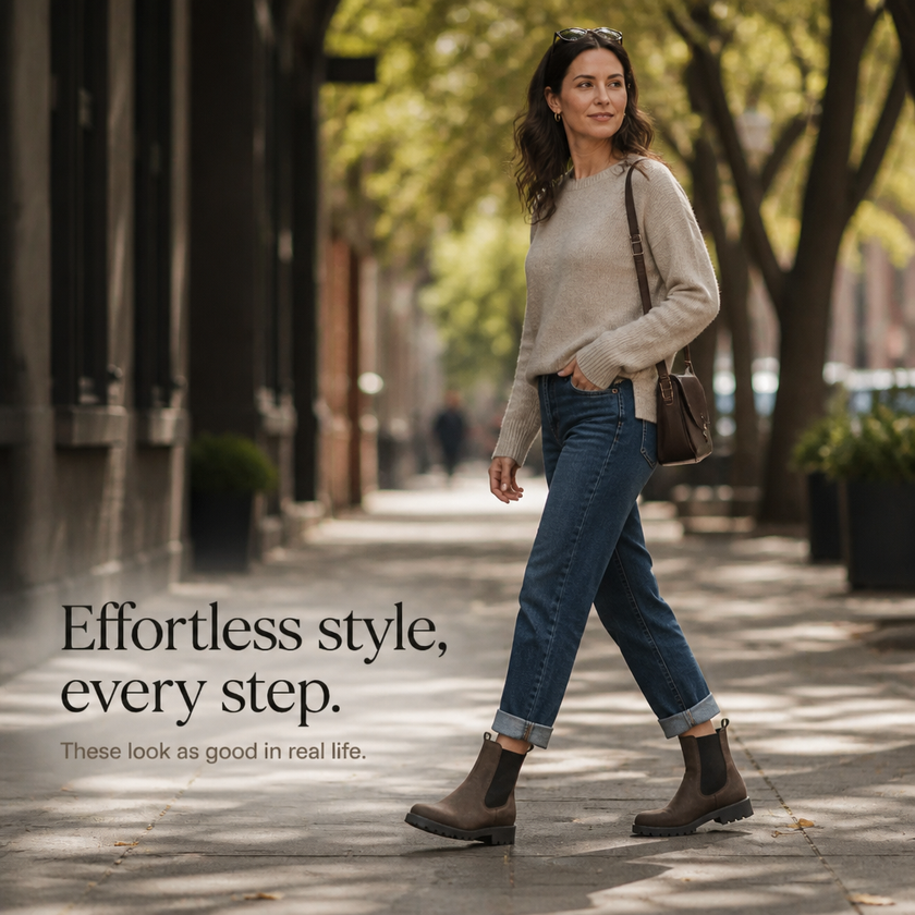Brown Chelsea Boots for Women 9