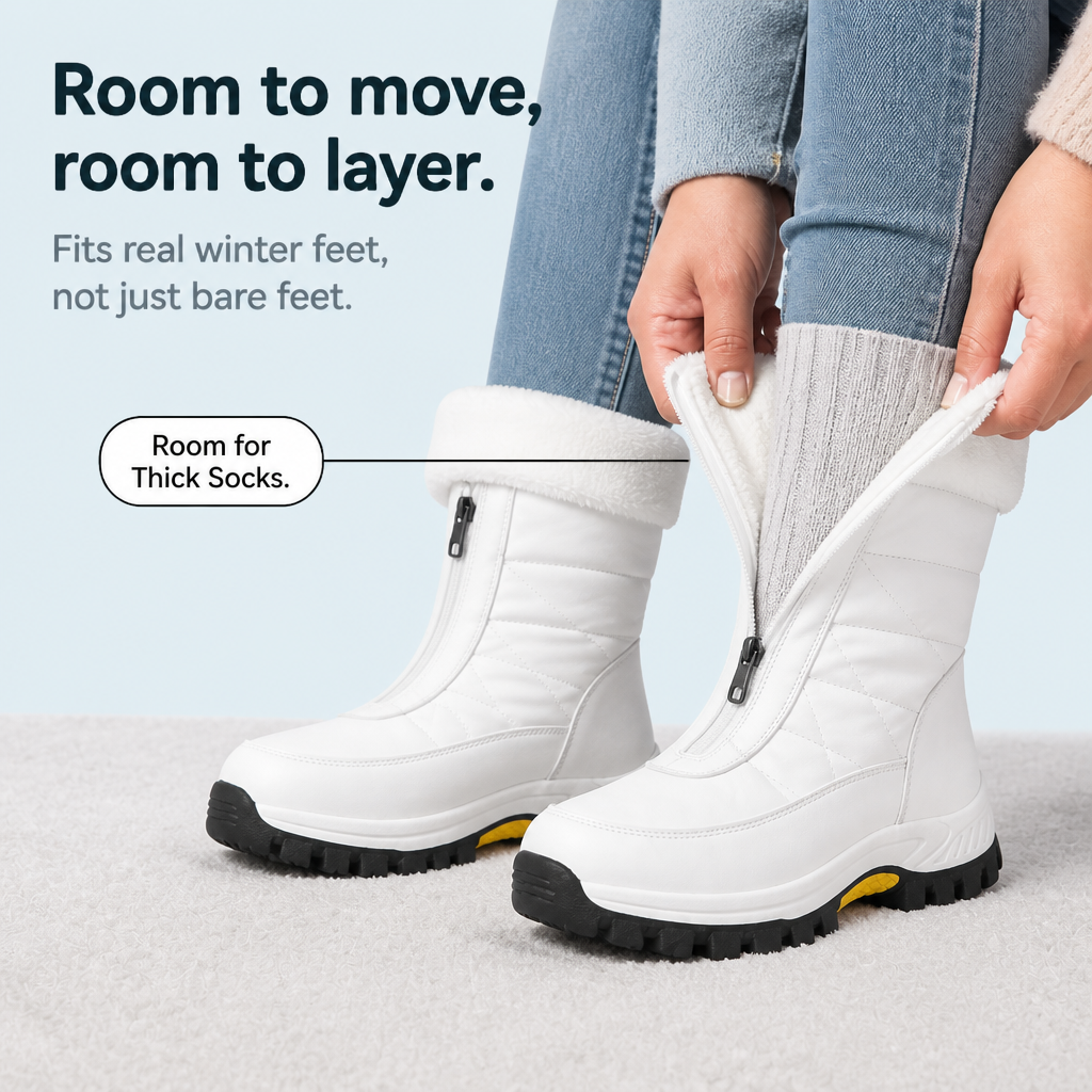 Snow boots women, detail view