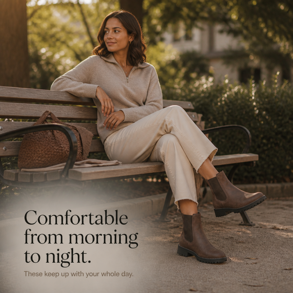 Brown Chelsea Boots for Women 11