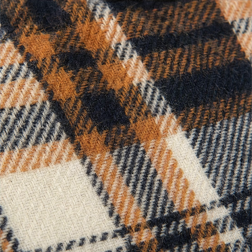 Flannel shirt jacket, detail view
