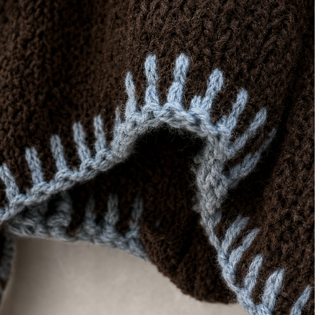 Womens sweater dress, detail view
