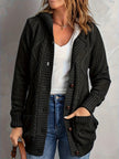 Women's Hooded Cardigan, Plush Lined Sweater Jacket with Pockets