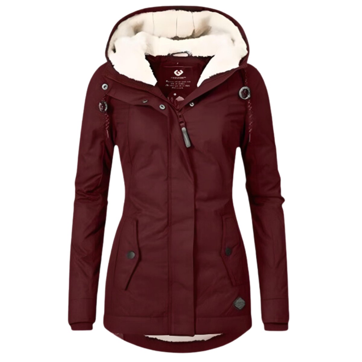 Womens parka in Burgundy