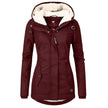 Womens parka in Burgundy